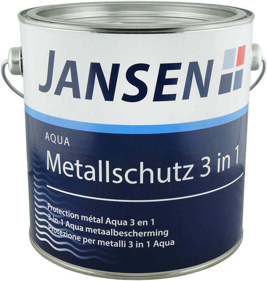 Jansen Aqua Metallschutz 3in1 (RAL 9006) 0,75l 0,75 Liter Ral 9006 - Weissaluminium, 0,75 Liter Ral