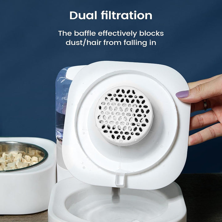 Automatischer Katzenfutter- und Wasserspender rutschfeste Unterlage mit | Automatischer -Wasserspend