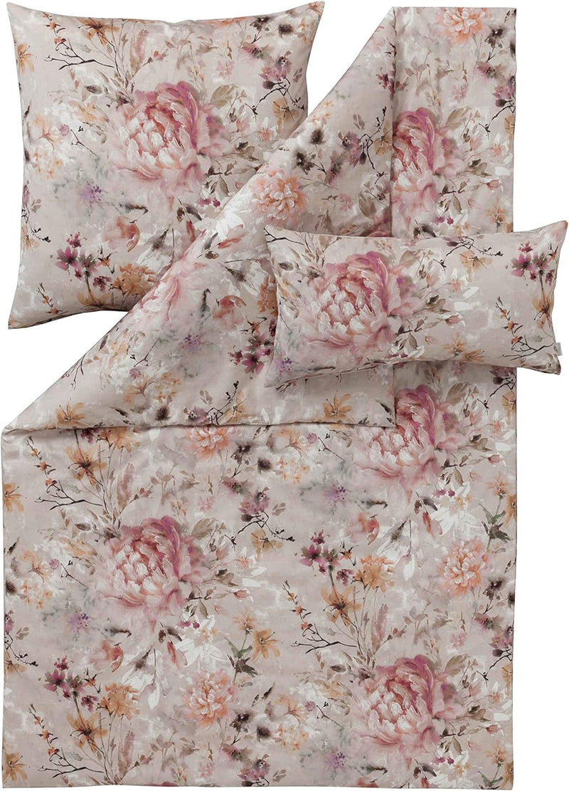 ESTELLA Mako-Satin Bettwäsche Aurora Perlmutt 135x200 cm + 80x80 cm + 40x80 cm, 135x200 cm + 80x80 c