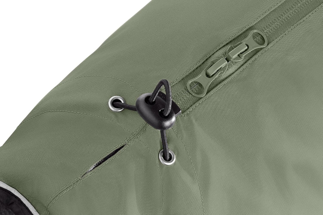 Hunter Hundemantel Uppsala, Farbe: Khaki, 2in1 Design mit herausknüpfbarem Innenfutter, wasserabweis