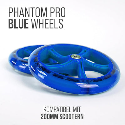 Apollo City Scooter 200mm Ersatzräderset - Pro Wheels mit ABEC 7 Kugellager, Roller Rad Ersatz-Räder
