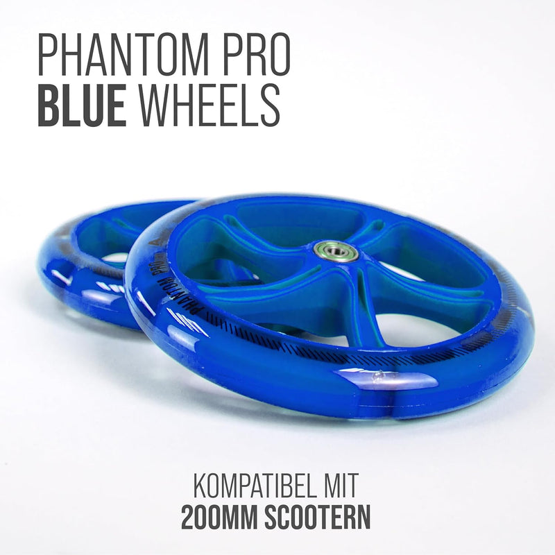 Apollo City Scooter 200mm Ersatzräderset - Pro Wheels mit ABEC 7 Kugellager, Roller Rad Ersatz-Räder