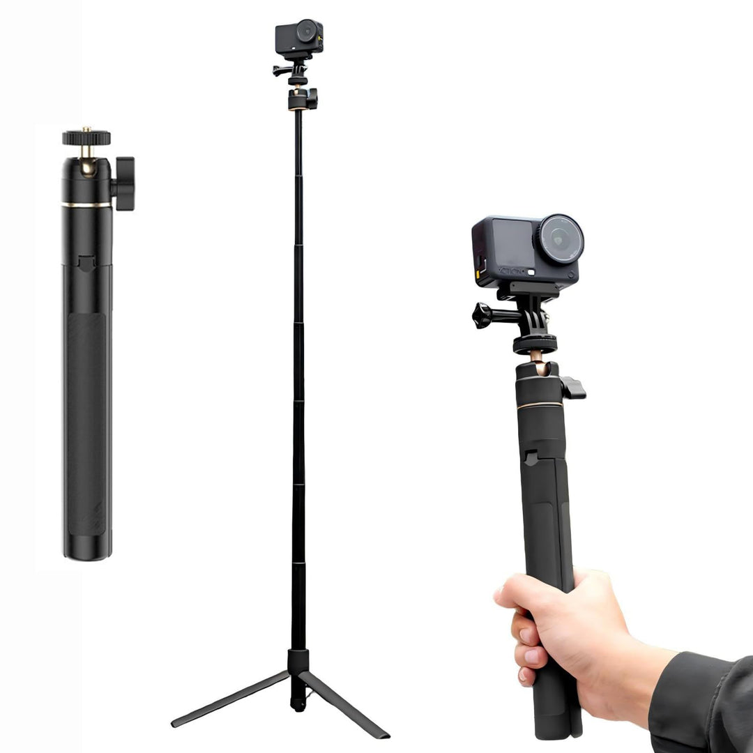 120 cm Stativ & Selfie-Stick für DJI Osmo Action 6, erweiterbares Selfie-Stick-Stativ, kompatibel mi