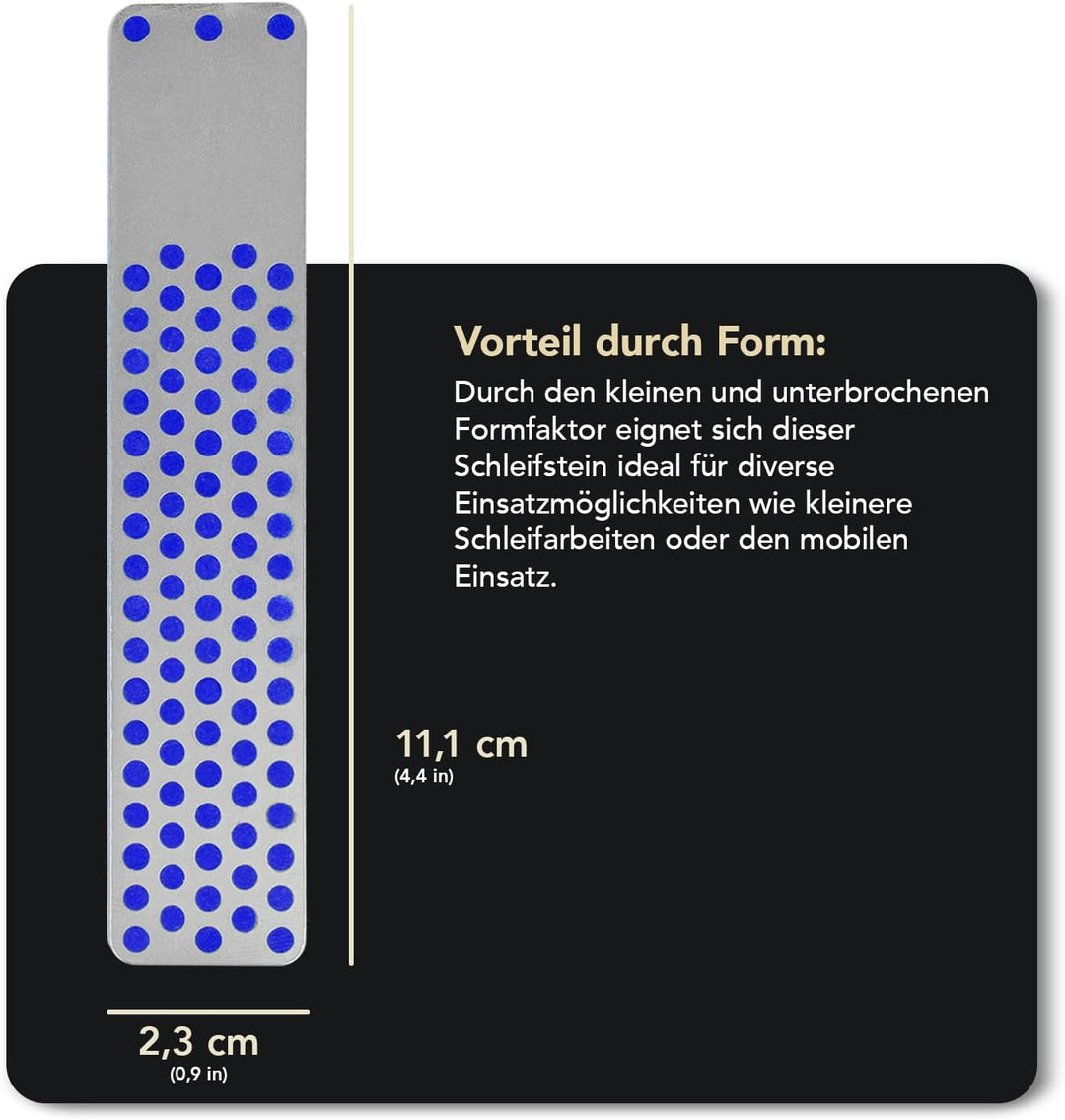 DMT Mechaniker Diamant-Schärfstein 11 cm / 4 Zoll mit 2,5 cm durchgehender Diamantoberfläche, grob,