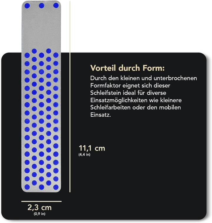 DMT Mechaniker Diamant-Schärfstein 11 cm / 4 Zoll mit 2,5 cm durchgehender Diamantoberfläche, grob,