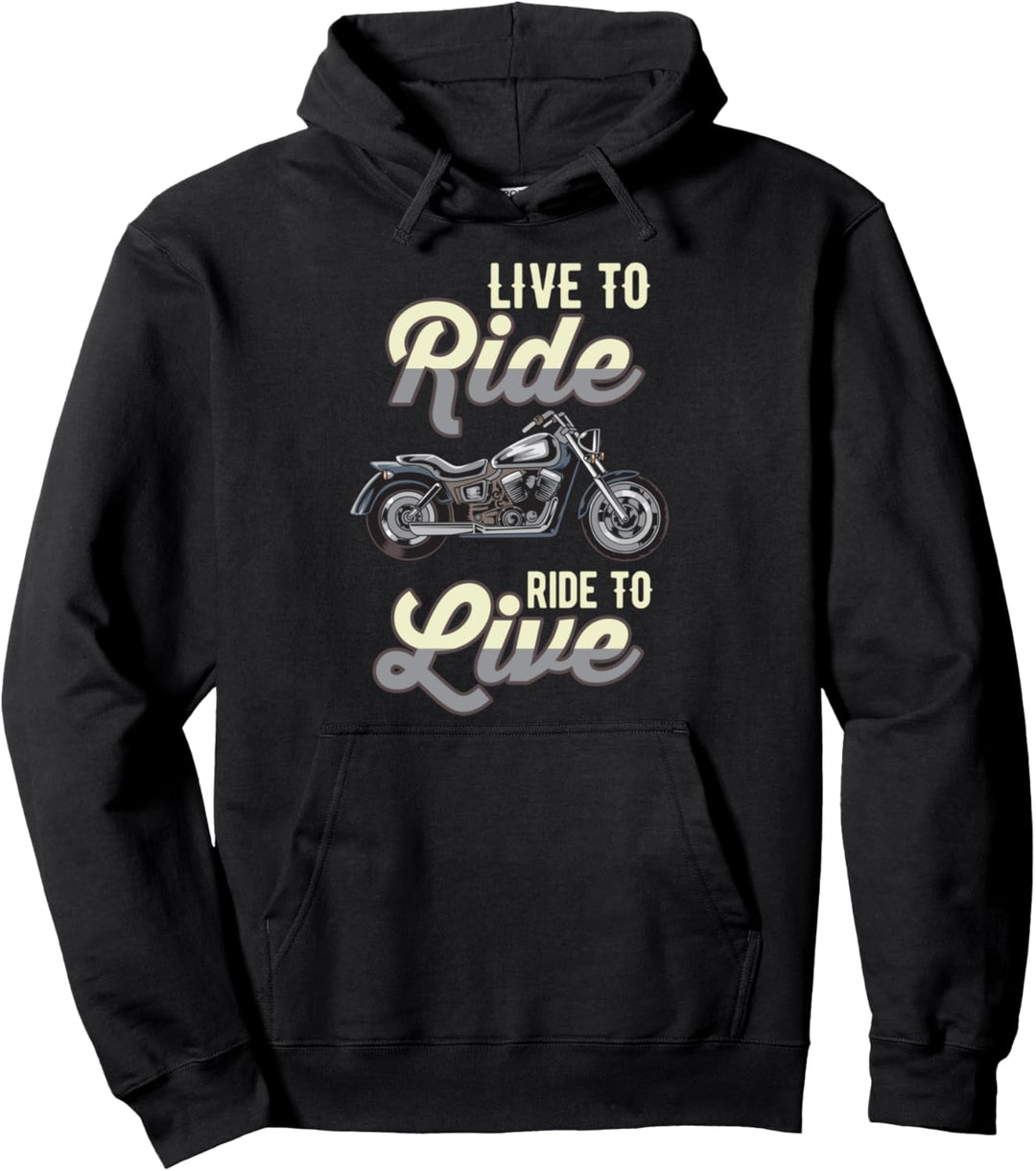Motocross - Live to Ride Ride to Live - Biker Pullover Hoodie
