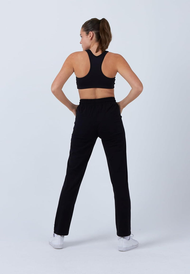 Sportkind Mädchen &amp; Damen Tennis, Fitness, Sport Trainingshose lang mit Taschen, atmungsaktiv