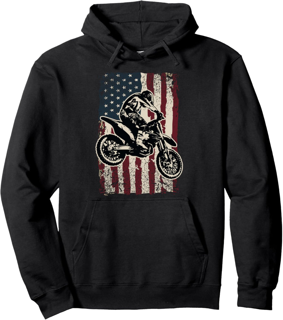 Motocross Dirt Bike American Biker Geschenk Pullover Hoodie