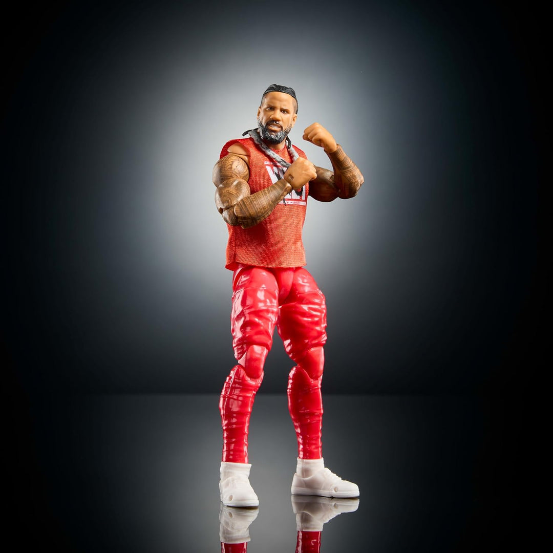 Mattel WWE Ultimate Edition Actionfigur & Zubehör-Set, Jimmy USO 15,2 cm Sammlerstück, austauschbare