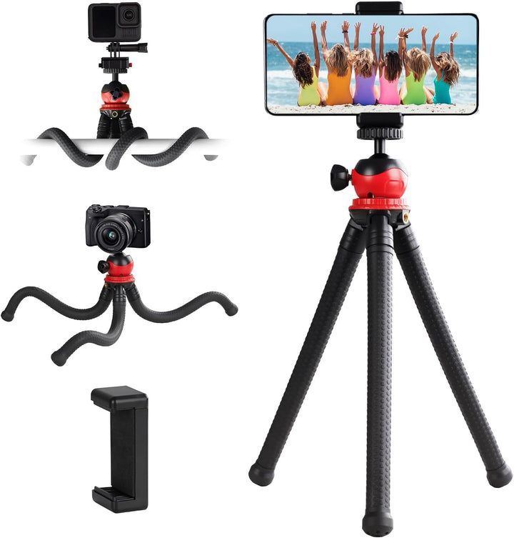 Flexibles, biegbares Stativ für iPhone und Action-Kameras, Mini-Handstativ für Vlogging, Reisen und