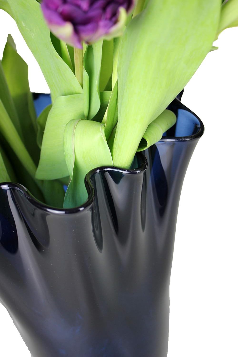 SIGNATURE HOME COLLECTION Glasvase, Glas, blau, 21 x 21 x 30 cm 21 x 21 x 30 cm Blau, 21 x 21 x 30 c