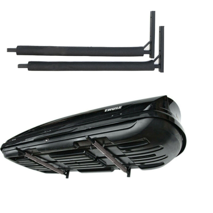 Dachbox Wandhalterung 82 cm WSB O schwarz aus Stahl zur Aufbewahrung von Dachkoffer Gartengeräte Ski