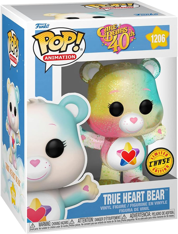 Funko Pop! Animation: CB40- True Heart Bear - Transluzent CH - Care Bears - Vinyl-Sammelfigur - Gesc