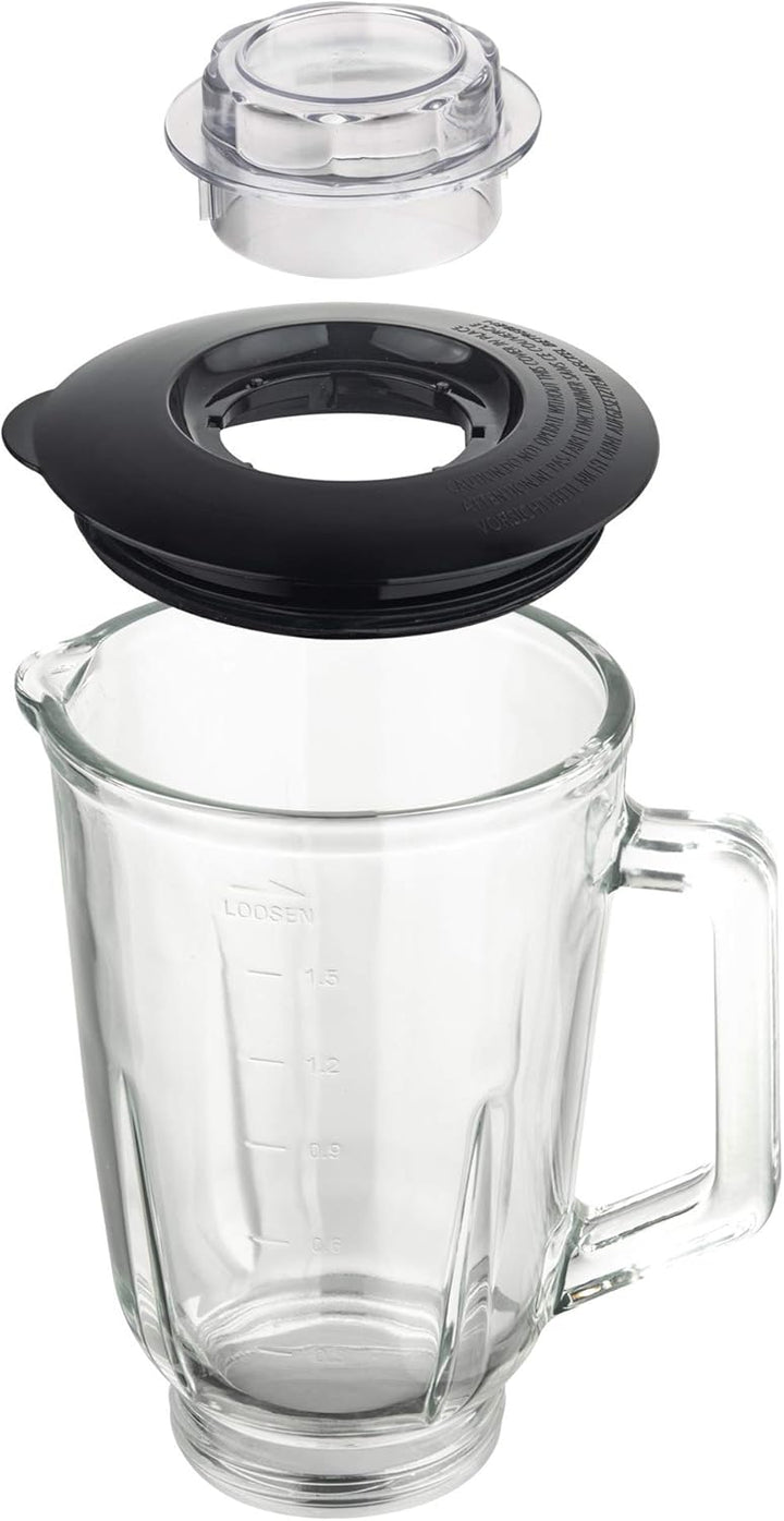 1400 Watt Standmixer mit Glasbehälter 1,5 Liter, BPA-frei, 6 Edelstahl-Klingen, Smoothie Maker, Blen