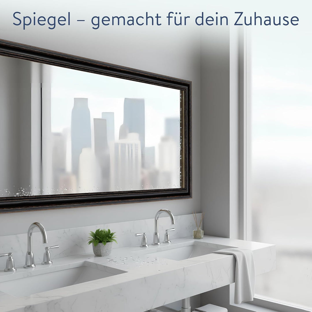 WANDStyle Spiegel Barock und Antik I Aussenmass: 80x110cm I Farbe: Schwarz I schwarzer Wandspiegel a