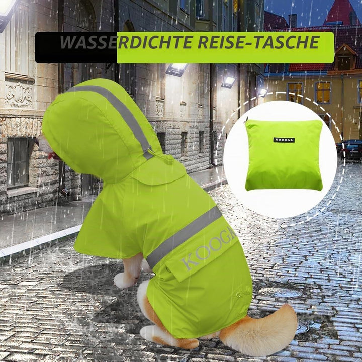 KOOGAL Grosse Hunde Regenjacken Mit Kapuze,Hunde Regenmantel,Mit Reflektierenden Sicherheitsstreifen