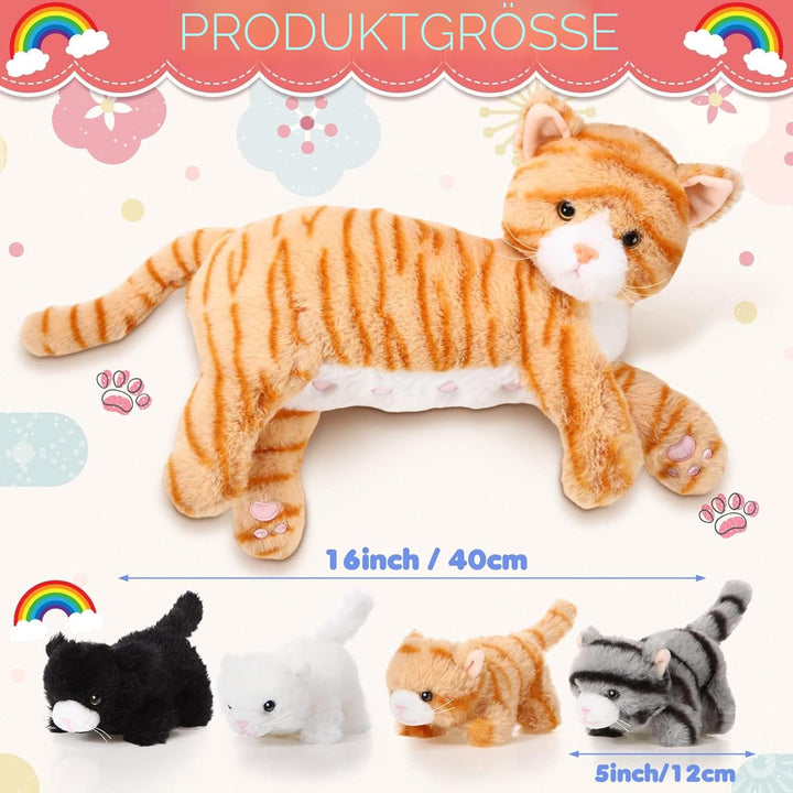 Skylety Pflegendes Katze Stofftier Mit Plüsch Kätzchen Kuscheltier Plushie Kätzchen Mama Katze Plues