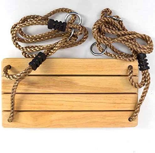 LittleTom Gartenschaukel Holz Kinder - 38x20 Holzschaukel Kinder Outdoor - Kinder Schaukel für Garte