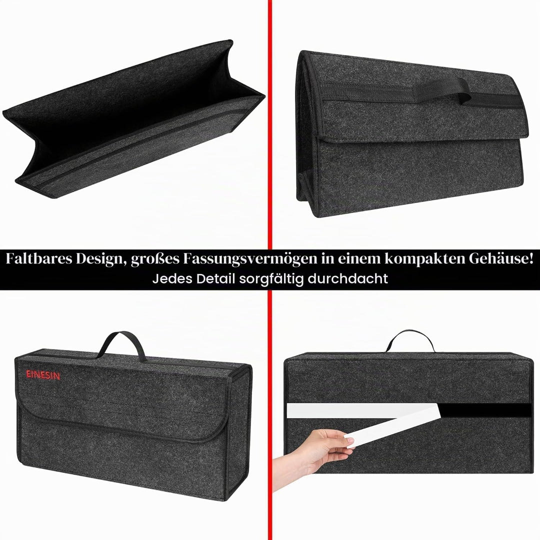2 Stück Auto Organizer Toolbag, Kofferraum Organizer aus Filz mit Klett Fixierung, Auto Zubehör für