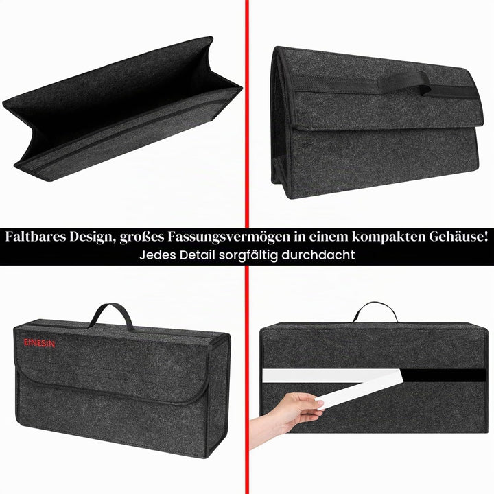 2 Stück Auto Organizer Toolbag, Kofferraum Organizer aus Filz mit Klett Fixierung, Auto Zubehör für