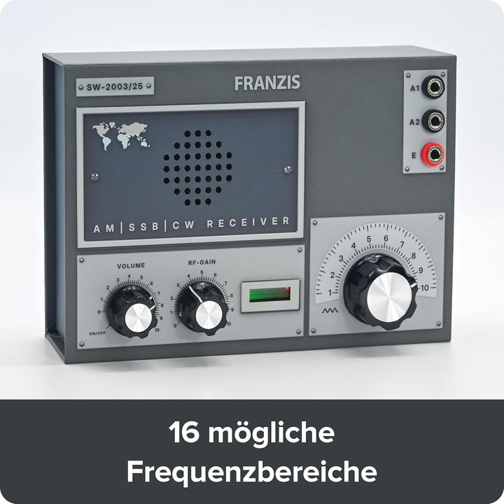 FRANZIS 67062 - Weltempfänger - Radio für Kurzwelle zum Selberbauen, Komplettset mit Steckplatine un