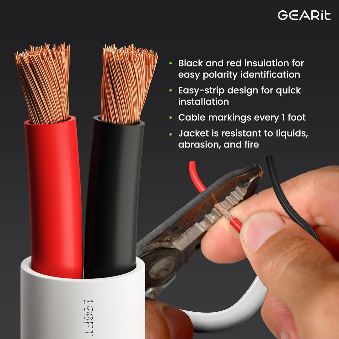 CL2 OFC Lautsprecherkabel, GearIT Pro Serie 100' 16 AWG, 100' 16 AWG
