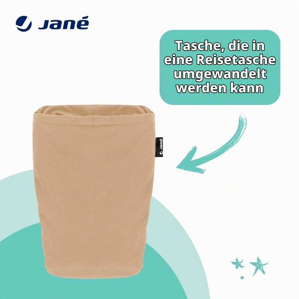 Jané Cocoon Elastisches Tragetuch, Ab Geburt bis 20 kg, 5 m, Känguru-Methode, Ergonomisch, Atmungsak