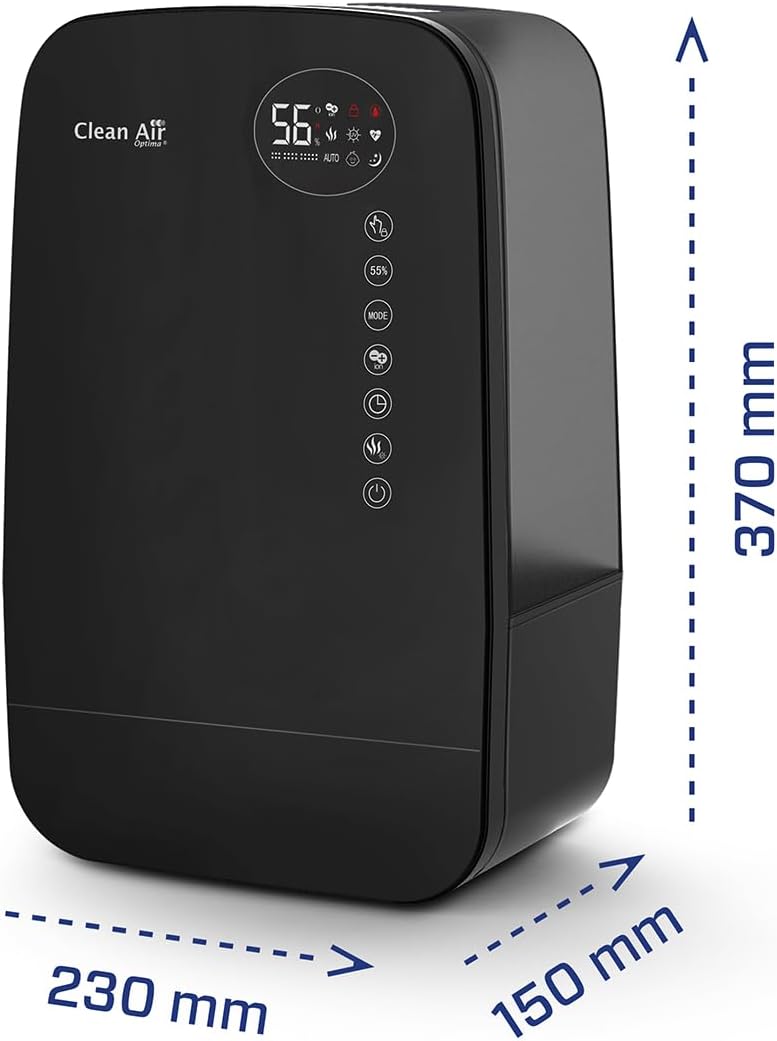 Luftbefeuchter mit Ionisator und Aromatherapie - Clean Air Optima CA-607B Smart - Befeuchtungsleistu