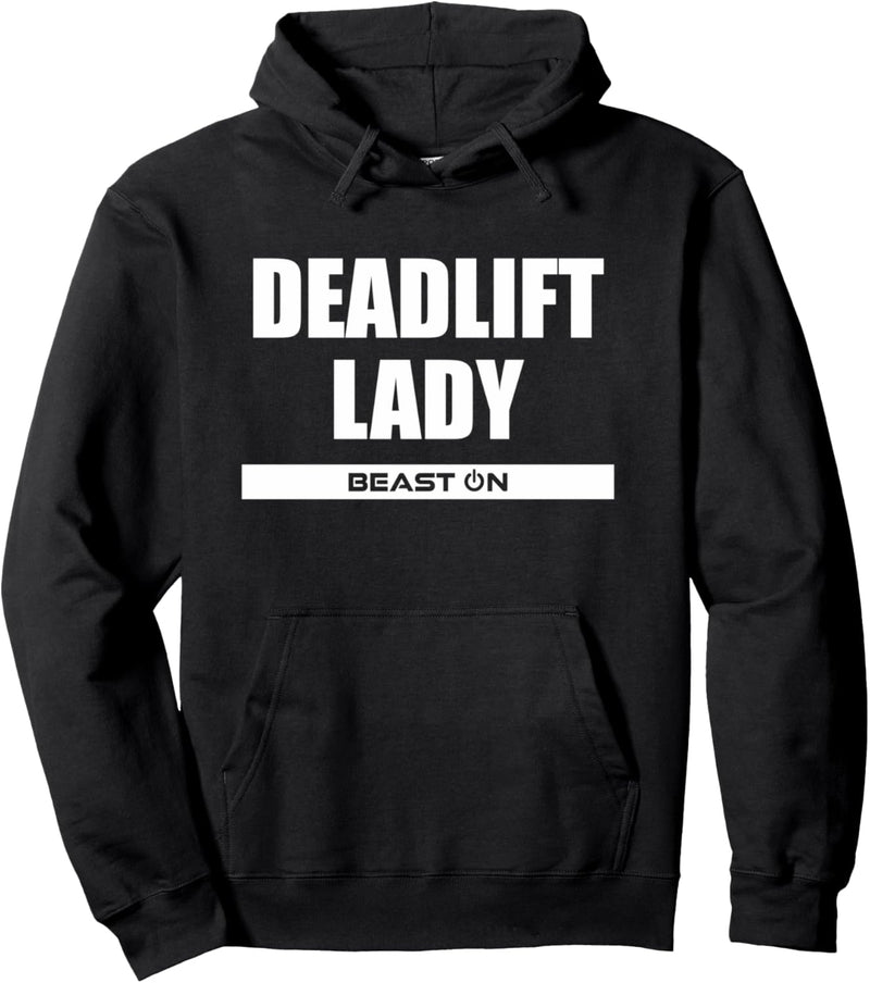 Deadlift Lady Bodybuilding Gains Training Fitness Workout Pullover Hoodie