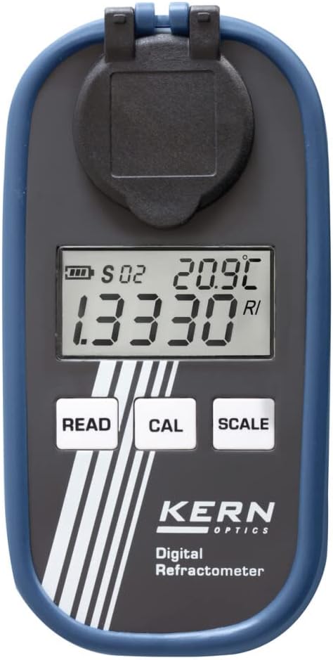KERN &amp; SOHN Digitales Refraktometer KERN ORM 1SU – Frucht- und Traubenzucker (Abmessungen (B×T×H) 12