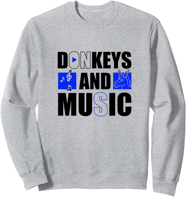 Esel und Musik Klavier Musiklehrer Maultier Sweatshirt
