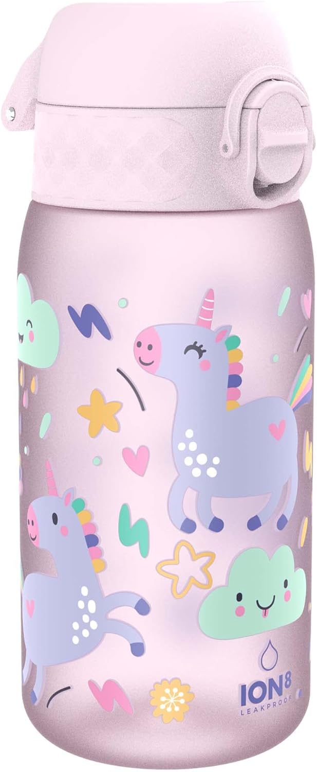 Ion8 Kinder Trinkflasche, Auslaufsicher, Einhandöffnung, Sichere Verriegelung, Spülmaschinenfest, Tr