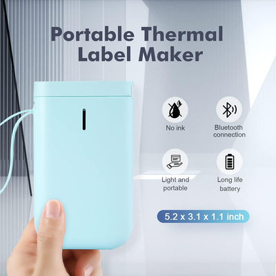 D11 Bluetooth Etikettendrucker Mini Tragbares Thermo Beschriftungsgerät Einfache Verwendung für Büro