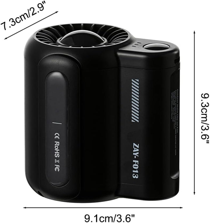DONGKER Taillen-Clip-Ventilator, 4500mAh Mini Taillenlüfter, 3 Stufiger Tragbarer Handventilator mit