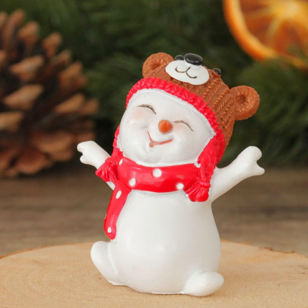 matches21 HOME &amp; HOBBY Lustige Schneemann Deko Figuren für Weihnachten im 4er Set - Kleine 6cm Weihn