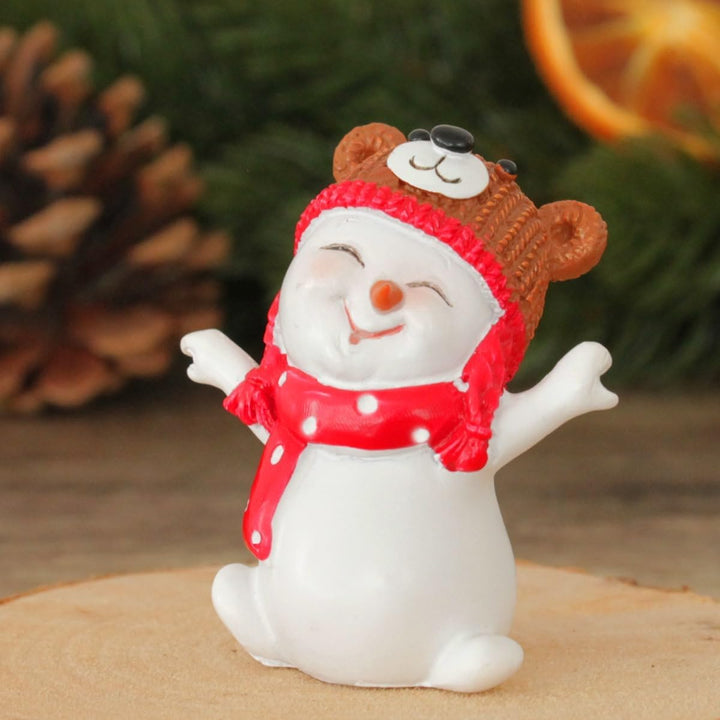matches21 HOME &amp; HOBBY Lustige Schneemann Deko Figuren für Weihnachten im 4er Set - Kleine 6cm Weihn