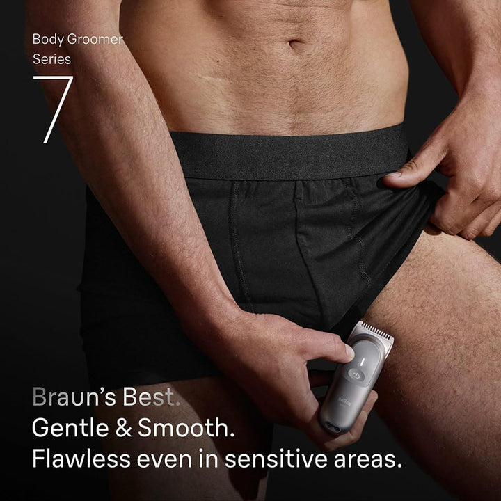 Braun BG7550 Series 7 Haarschneider für Herren, Körper, Brust, Achseln, Beine und Schamhaare mit Sma