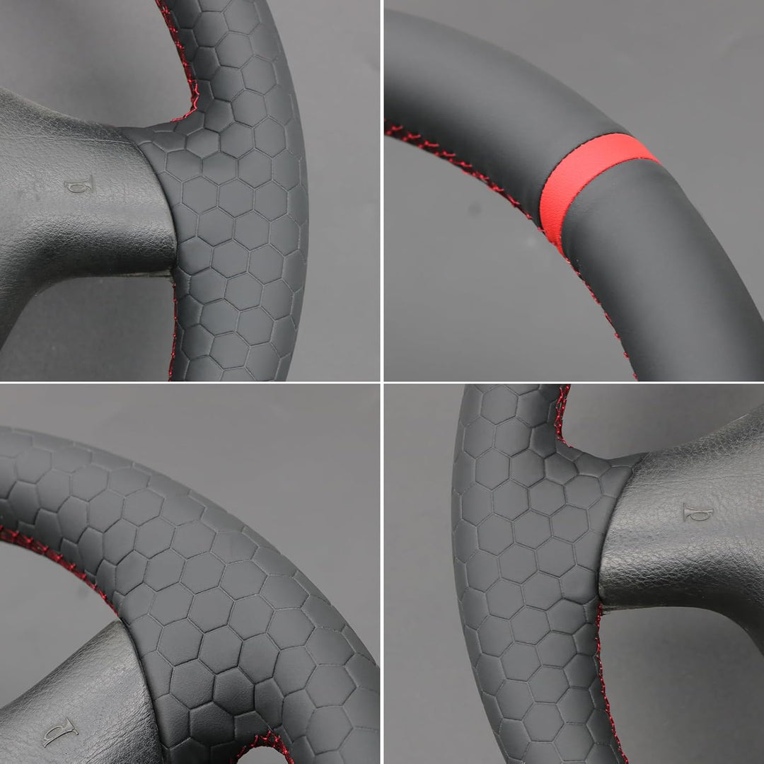 MEWANT Lenkradbezug Kompatibel mit Golf 4 für Passat B5 für Polo MK6 für Seat Leon 1M für Fabia 1(6Y