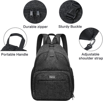 MOSISO Kameratasche Sling Rucksack,DSLR/SLR/Spiegellos Fotografie Wasserdichte Kameratasche Crossbod