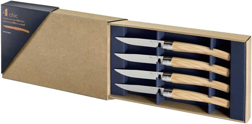 Estuche de 4 cuchillos de mesa FRESNO (hoja pulida)
