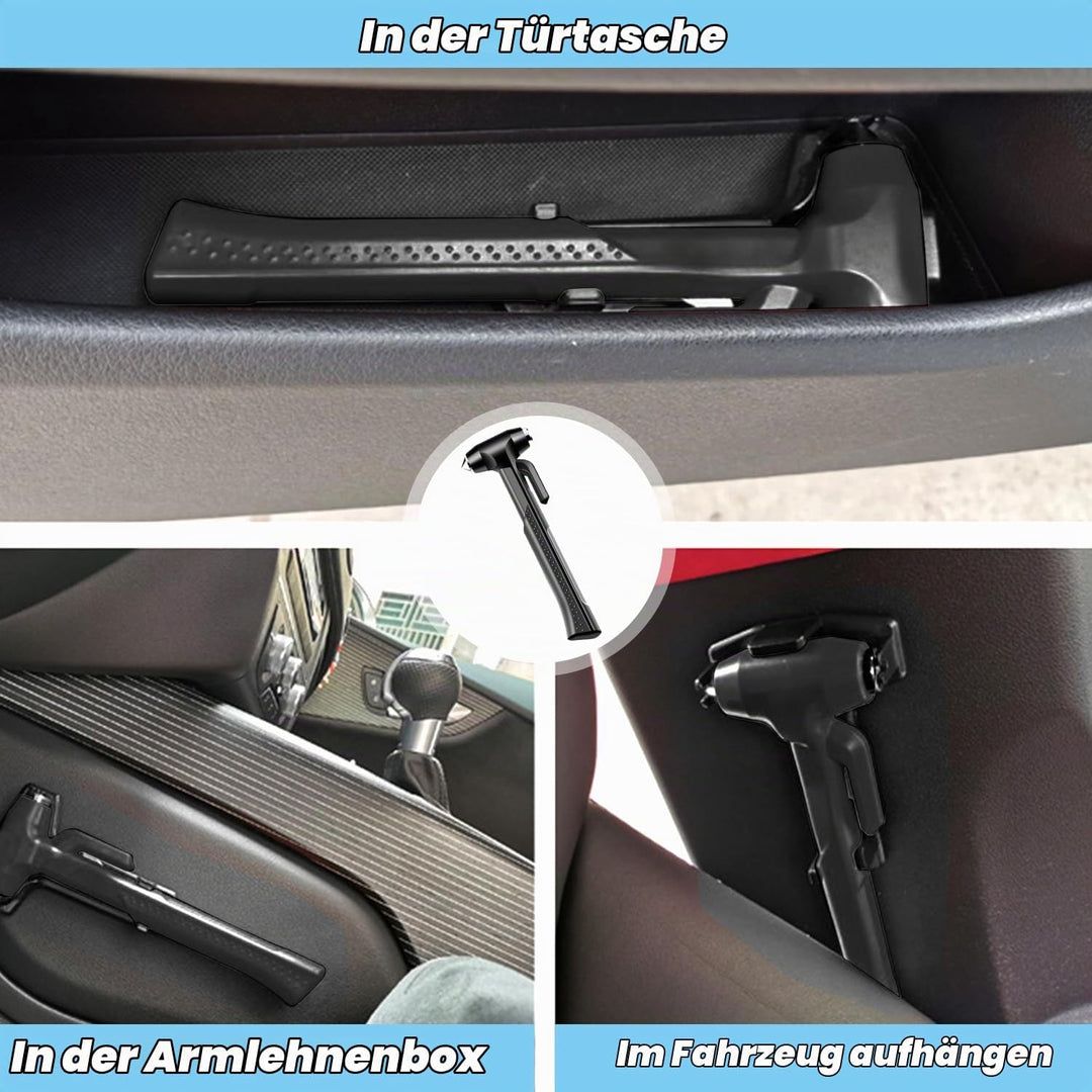 Autofensterbrecher, Glasbrecher und Sicherheitsgurtschneider, Notfall-Sicherheitshammer für Autoglas