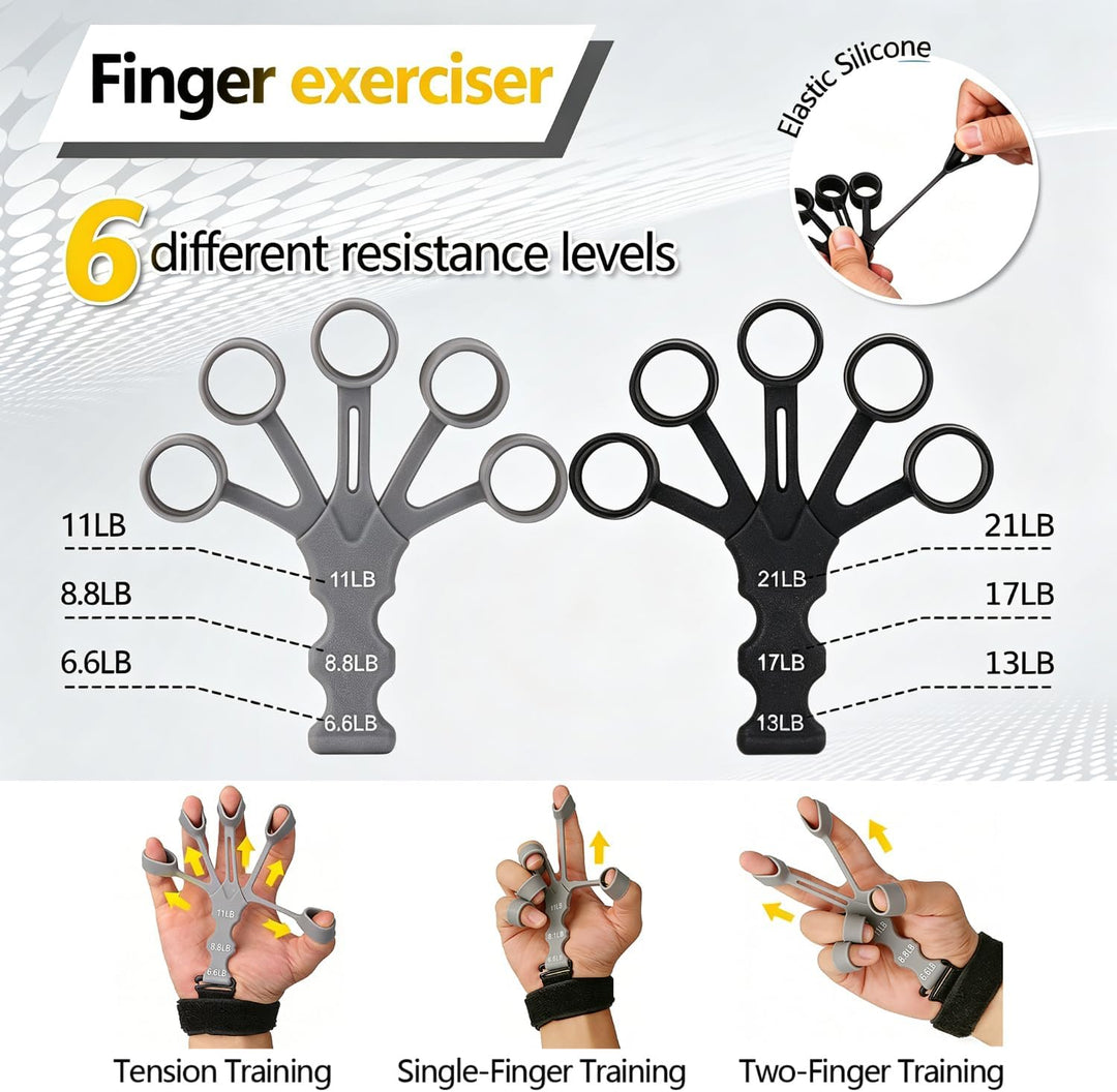 1 Satz Handtrainer Fingertrainer Unterarmtrainer Einstellbarem Widerstand | Zwei Widerstandssysteme