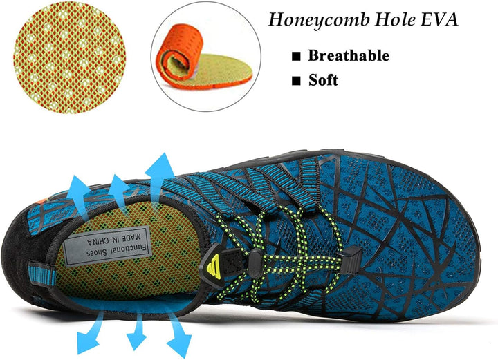 SAGUARO Badeschuhe für Herren Damen - 7/9 Drainagelöcher Schnelltrocknende rutschfest, Gr 35-48 45 E