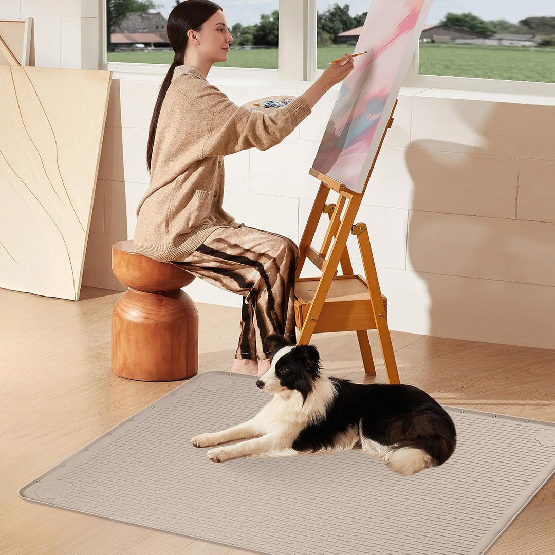 Hundetoilettenunterlagen, 101 x 71 cm grosse Wiederverwendbare Silikonmatte Hundetrainingspads, wasc