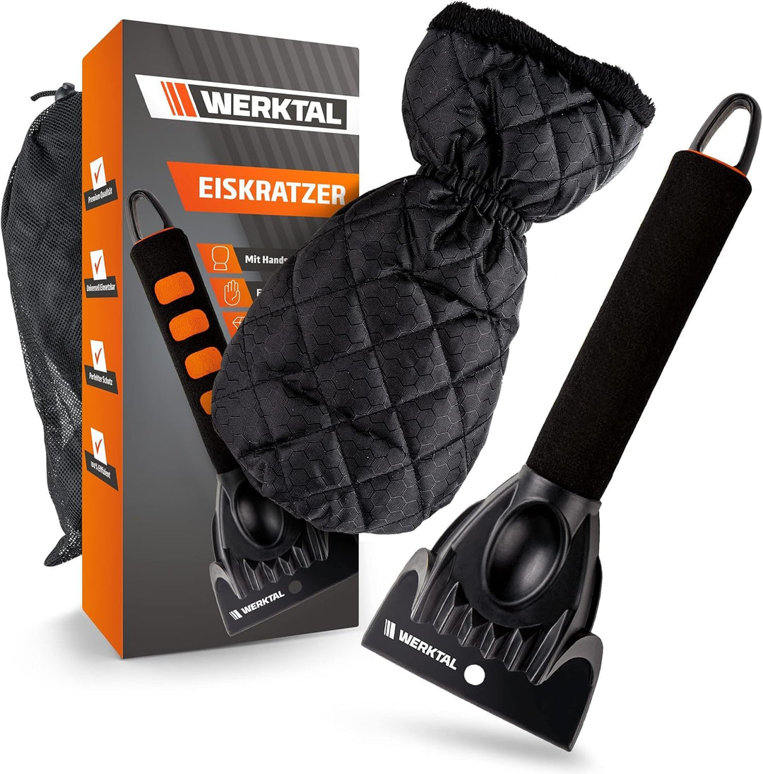 Eiskratzer Auto - Wärmender Scheibenkratzer mit Handschuh Auto - Ultra schneller Auto Eiskratzer - I