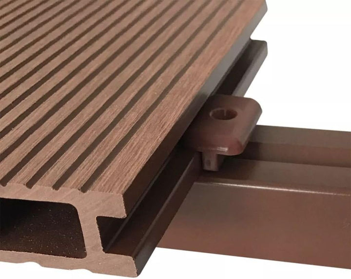 Festnight Terrassenplatten 400 x 15 cm 24er Spar Set für 15m² Anthrazit in Holzoptik für Garten Balk
