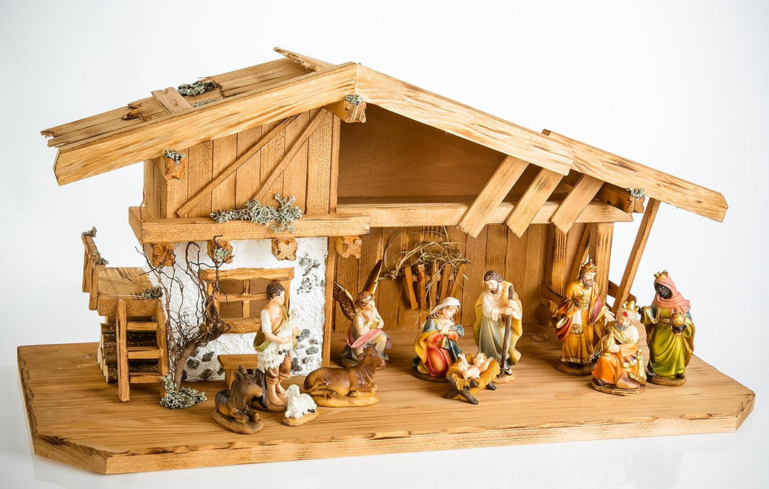 Weihnachtskrippe Krippe Krippenstall Weihnachten Weihnachtskrippen Tischkrippen Krippenfiguren (Weih