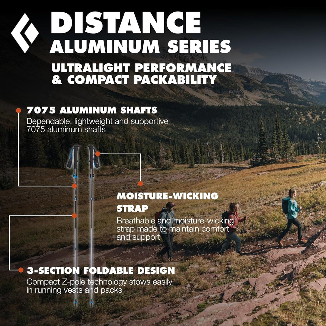 Black Diamond Unisex-Adult Distance Flz Poles Trailrunning, Wander, Trekking-Stöcke 95 - 110 cm Pewt