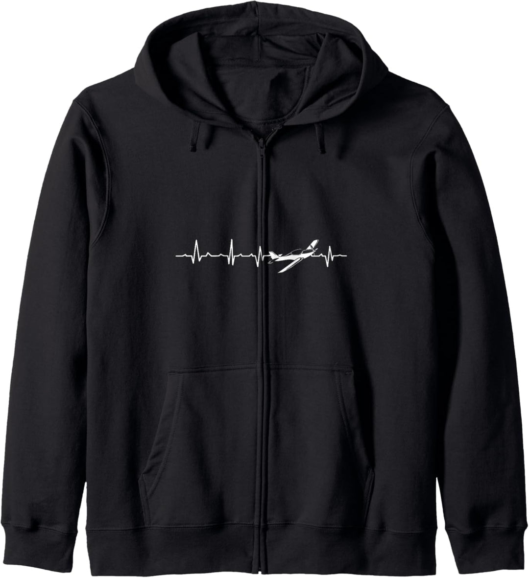 Fantastischer Pilot Heartbeat Fliegendes Flugzeug Kapuzenjacke