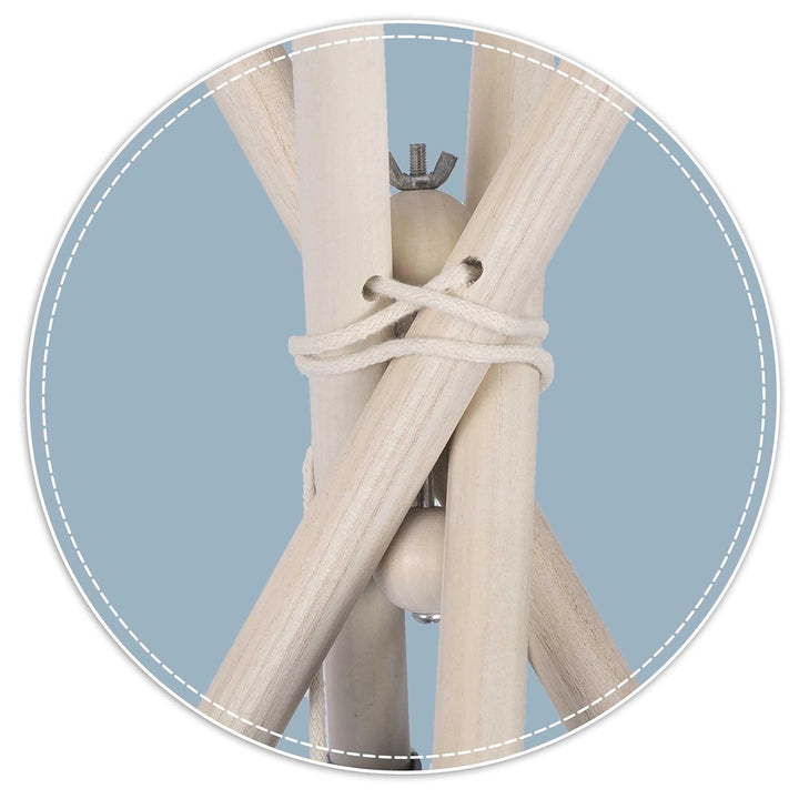 Nukido Tipi-Zeltstabilisator 122x3 cm Tee-Pee-Tool-Kit Kinder-Tipi-Stabilisator Blockiersystem für T